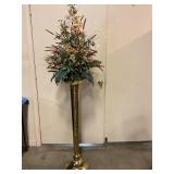 Brass floor floral arrangement stand is  42ï¿½ tall