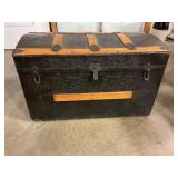 Antique steamer trunk chest