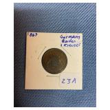 1869 Germany Baden 1 Kruezer