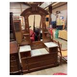 Antique dresser with marble drop ins