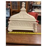 Resin decorative storage box with lid 16ï¿½ wide