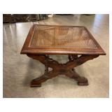 Wood/ glass side table 23ï¿½ L x 19ï¿½ W x 17ï¿½ T