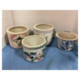 Decorative ceramic flower pots