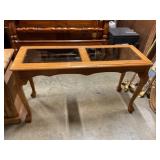Wood Sofa Table w/ glass top 50ï¿½L x 28ï¿½ W x 27ï¿½ T