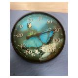 Thermometer w/ butterfly scene