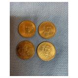 4- Presidential $1 coins