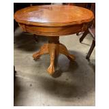 Wooden claw feet lamp/side  table