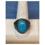 Blue turquoise Ring Size 12
