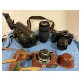Hitachi camcorder, Cannon camera, Werra Camera