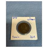 1878 Spain 5 Centimos