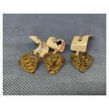 3 Costume Gold Plated Rings