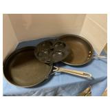 2 skillets & egg poacher