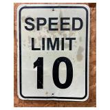 Metal speed limit 10 sign 24ï¿½x18ï¿½