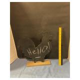 Farmhouse-style rooster memo board