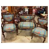 Antique Victorian-era armchair, chair & bench