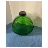 Vintage green beverage bottle