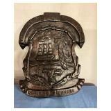 Wooden plaque coat of arms republic of Liberia