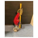 Murano Art glass red parrot
