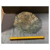 Imperial glass company bowl w/  open rose pattern