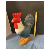 Rooster figurine carved wood