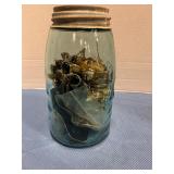 Mason jar of jewelry quart size