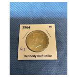 1964 Silver Kennedy Half Dollar (BU)
