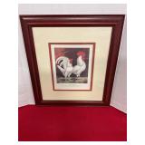 Framed White Leghorns picture 19ï¿½x17ï¿½