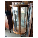 Curio cabinet with key and display light