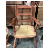 Wooden burlap chair