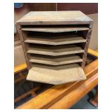 Vintage wooden file box