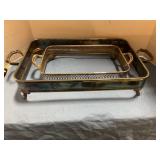 Silverplate baking dish holders