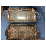 Silverplate serving trays 28ï¿½ long