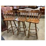 Wood swirling bar stools