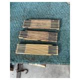 Three folding rulers