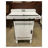 Vintage apartment size porcelain gas stove