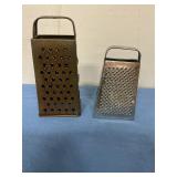 2 metal box graters 4 sided