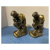 Vintage Brass The Thinker Bookends