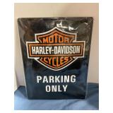 Harley-Davidson  Parking Only Metal Sign 11ï¿½ x 15ï¿½