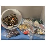 5 Quart bucket of buttons