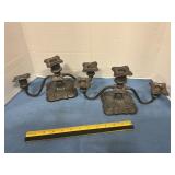 Vintage silver-plated three-light candelabra