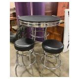 Pub set Table with 2 stools
