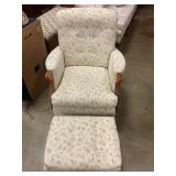Platform rocker & matching footstool