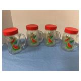 Watermelon drinking mugs with lids
