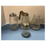 Shaker, syrup dispenser & sugar container