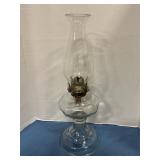 Clear glass oil lamp