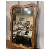 Wooden framed wall mirror 22ï¿½x13ï¿½