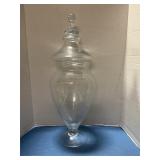 Clear glass pedestal apothecary jar 22ï¿½ T