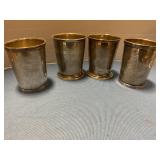 4 International Sterling mint julep cups