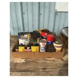 Assorted oil cans
