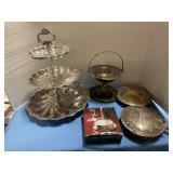 Silver plate serving dishes